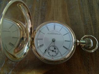 American Waltham 18s Pocket Watch / Appleton Tracy & Co.  14k Solid Gold Hunting