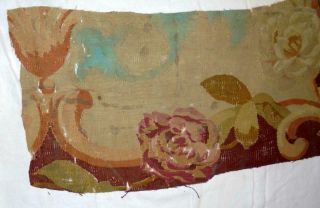 1.  15m Large Scale Timeworn 19th Century French Aubusson Tapestry Fragment