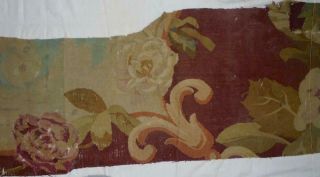 1.  15m LARGE SCALE TIMEWORN 19th CENTURY FRENCH AUBUSSON TAPESTRY FRAGMENT 3