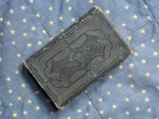 1860 Civil War Bible.  Testament With Id / Name.  Small Pocket Size,  Leather