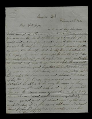 85th York Infantry Civil War Letter From Newbern,  North Carolina Find