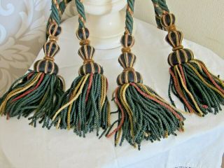 C.  1890 Antique French Chateau Tassels/2 Pairs