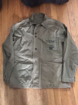 Vintage Ww2 Usmc Marines Shirt Jacket Utility