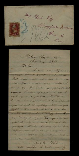 111th Pennsylvania Infantry Civil War Letter From Bolivar Heights,  Virginia