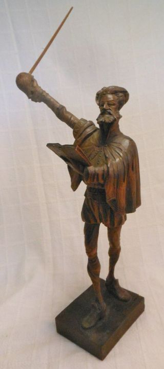 Vintage Carved Wood Don Quixote Figure " Ouro Artesania,  Spain "