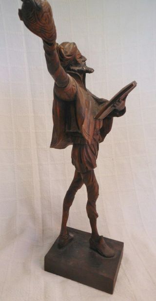 Vintage Carved Wood Don Quixote Figure 