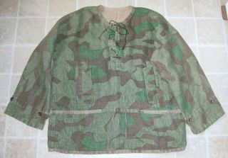 German Army Ww2 Camo Camouflage Hbt Smock Not Waffen,  Rare And