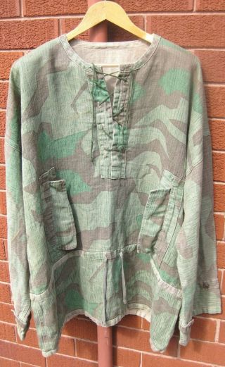 GERMAN ARMY WW2 CAMO CAMOUFLAGE HBT SMOCK NOT WAFFEN,  RARE AND 3