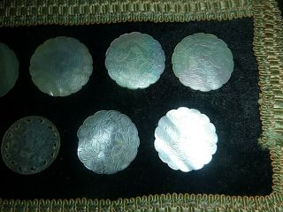 7 ANTIQUE CHINESE MOTHER OF PEARL GAMING COUNTERS 4