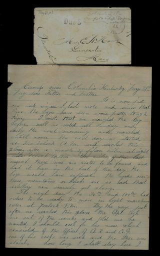 36th Massachusetts Infantry Civil War Letter - Captured Morgan’s Rebel Cavalry