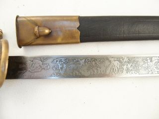 German Dagger Prussian Hunting Forestry Cutlass Sword Knife EX, 4