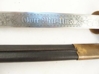 German Dagger Prussian Hunting Forestry Cutlass Sword Knife EX, 8