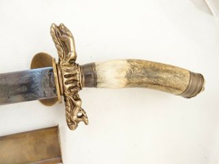 German Dagger Prussian Hunting Forestry Cutlass Sword Knife EX, 9