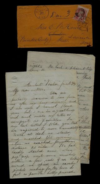 36th Massachusetts Infantry Civil War Letter - Terrific Content,  Fighting Rebels