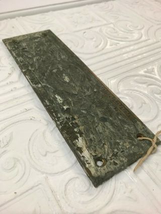 Antique Eastlake Door Push Plate (about 9 