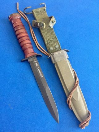 Post Wwii 2 Paratrooper Usm3 U.  S M3 Camillus Blade Marked Trench Fighting Knife