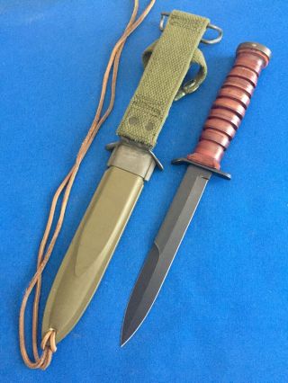Post WWII 2 Paratrooper USM3 U.  S M3 Camillus Blade marked Trench Fighting Knife 3