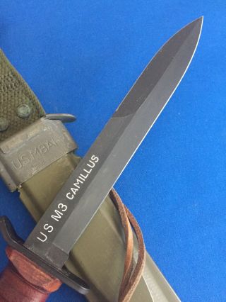 Post WWII 2 Paratrooper USM3 U.  S M3 Camillus Blade marked Trench Fighting Knife 4