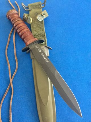 Post WWII 2 Paratrooper USM3 U.  S M3 Camillus Blade marked Trench Fighting Knife 8