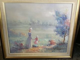 Large Impressionism Painting By Listed Artist Jan Reynold