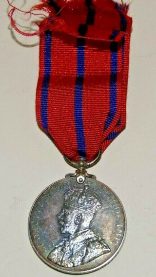 Rare Early Metropolitan Police Medal Pc A Hutson 1911 Coronation Medal