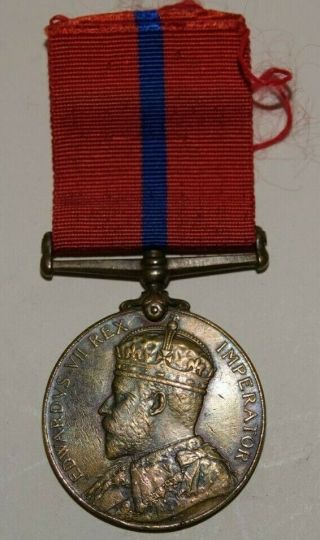 Rare Early Metropolitan Police Medal Edward V11 1902 Coronation Medal