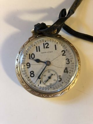 21 Jewels Antique Hamilton Pocket Watch 992b.  10k Gold Filled