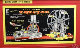 Vintage A.  C.  Gilbert Erector Set 8 1/2 Complete 1946 Giant Ferris Wheel 4
