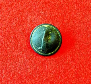 Dug Confederate Lined " I " Button From Petersburg Virginia.