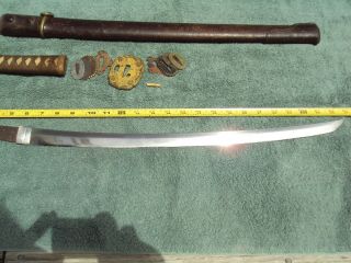 WwII Japanese Army officer ' s samurai sword antique shin gunto collectible ww2 11