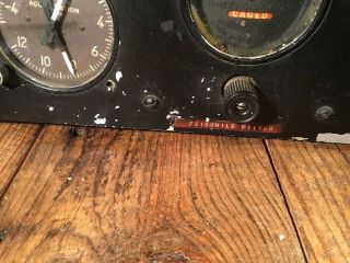 Rare WW2 Aircraft Fairchild PT - 26 Cockpit Instrument Control Panel Complete 10