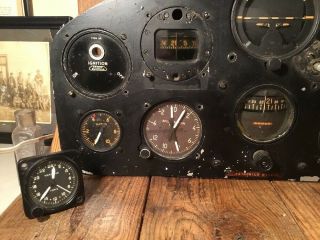 Rare WW2 Aircraft Fairchild PT - 26 Cockpit Instrument Control Panel Complete 2