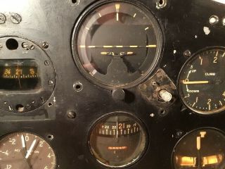 Rare WW2 Aircraft Fairchild PT - 26 Cockpit Instrument Control Panel Complete 8