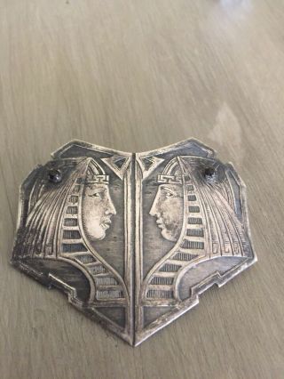 Antique Victorian Art Nouveau Egyptian Revival Brooch Pin Pharos Art Deco Rare
