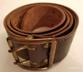 Military Soviet Officer Vintage Russian Ussr Leather Belt Of The 1970s Army.  100