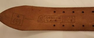 Military Soviet officer Vintage Russian USSR leather belt of the 1970s Army.  100 6