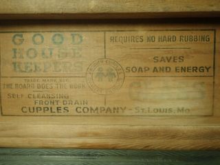 National washboard vintage with Good House Keepers Glass logo 5
