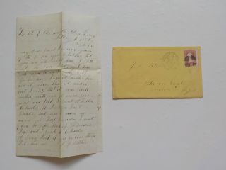 Civil War Letter 1863 Fort Ellsworth 1st York Light Artillery Cover Antique