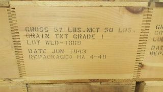 Wwii Wooden Tnt Explosive Box