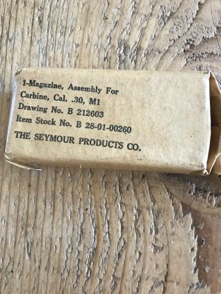 WW2 m1 carbine magazines 2 - 10 round mags marked (sp) The Seymour Products. 3