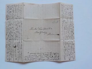 Civil War Stampless Letter 1861 Slavery Abolition Religious Montgomery Alabama N
