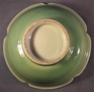 Antique Chinese Celadon Green Glazed Bowl on Wooden Base 6