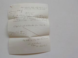 Civil War Document 1863 2nd Indiana Cavalry General Rosecrans Nashville Tennesse