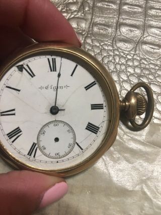 2 Elgin Vintage Pocket Watch - 1 Gold 1 Silver 061807
