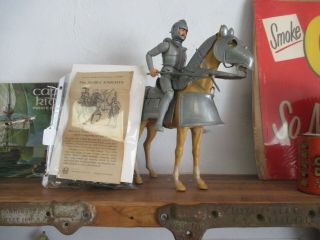 Vintage Marx Toy Silver Knight Of The Noble Knight Series Action