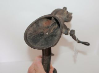 Primitive Antique 1900 Cast Iron Crank Kitchen Tool Enterprise Cherry Stoner 4