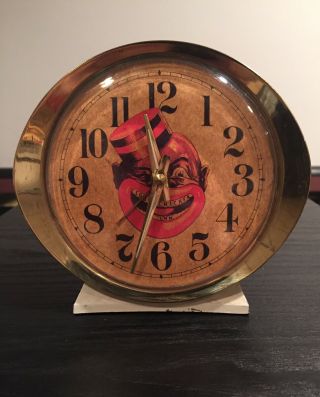 Vintage Westclox Alarm Clock with Black Americana face - C Chicken Inn 7