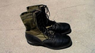 Old Us Vietnam War Era 1967 Dated Jungle Boots Hot Weather Size 10w