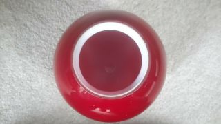 Ruby RED GLASS MOVIE THEATRE EXIT LIGHT SIGN SHADE art deco round GLOBE 4
