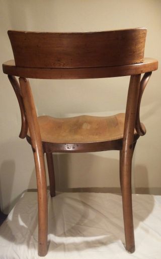 Rare Vintage Thonet Bentwood Chair Mid Century Armchair Trinity College 3